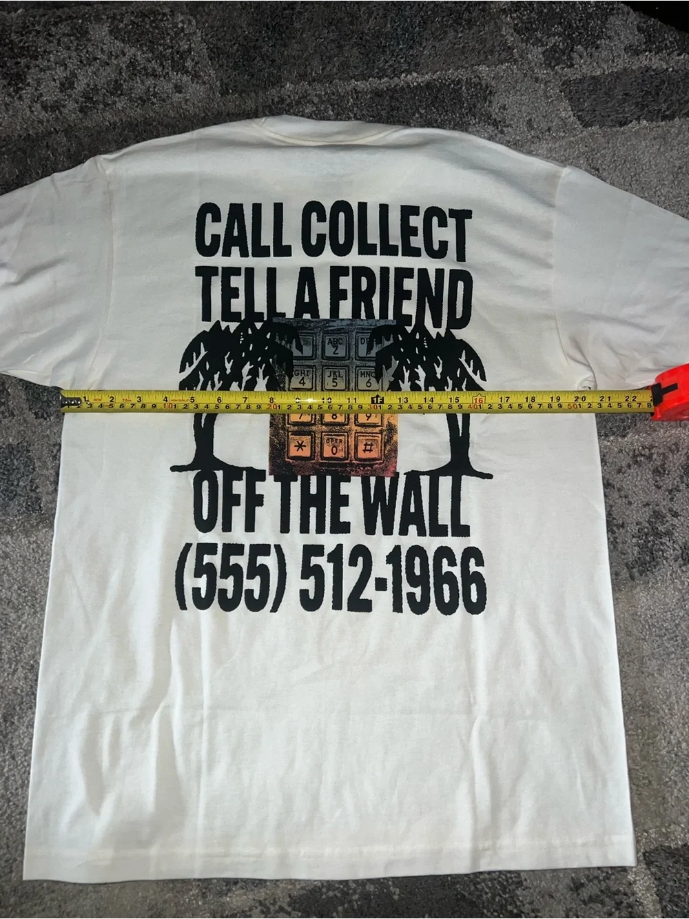 Vans White Wall Art with Black Text and Multicolor Keypad